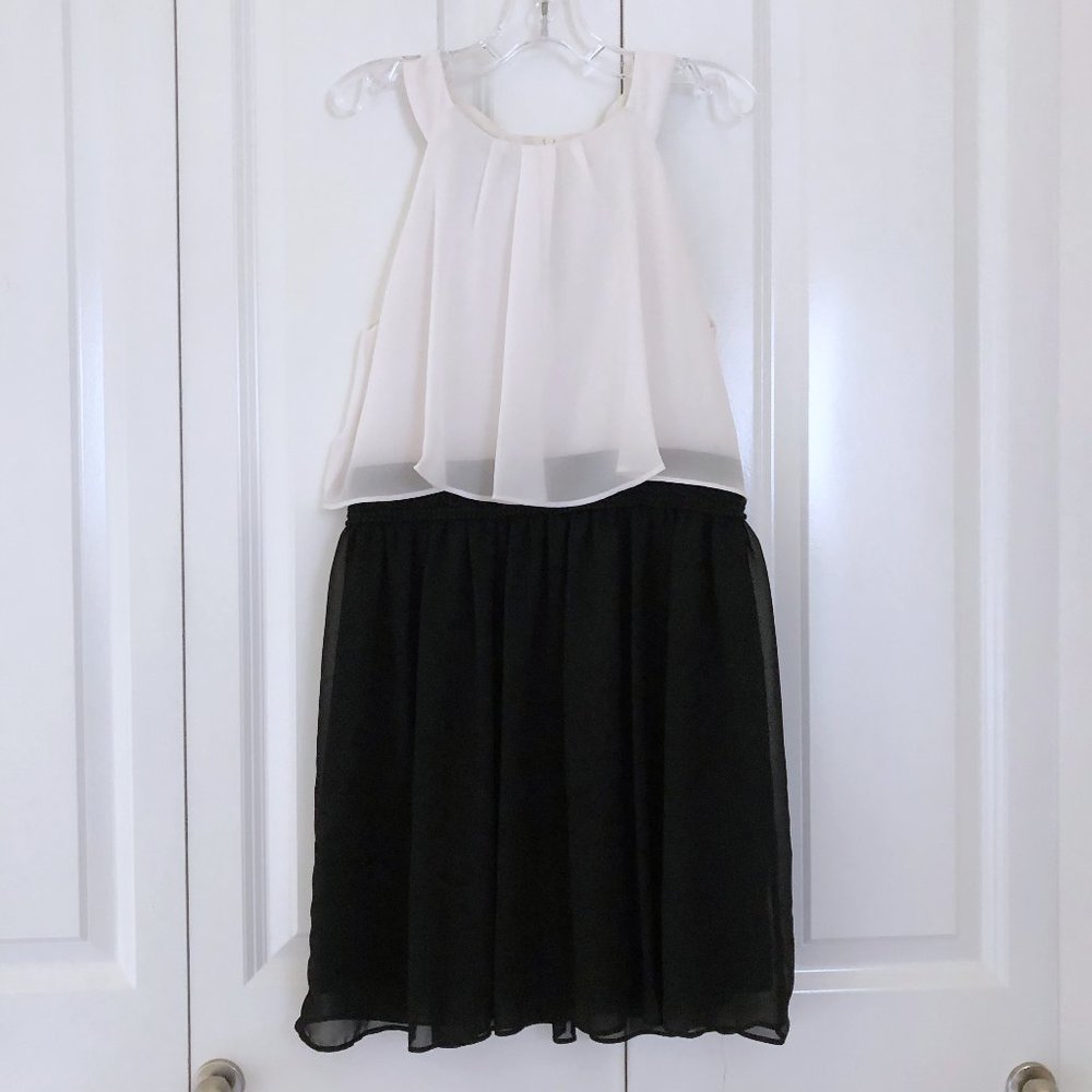 By & By Black and White tank dress